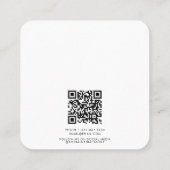 Zwart Wit Sieraden Houder Oorbel Display Script Vierkante Visitekaartje (Achterkant)