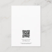 Zwart Wit Sieraden Houder Oorbel Display Script Visitekaartje (Achterkant)