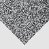  zwart-wit sierdamast ontwerp tissuepapier (Detail)