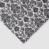 Zwart-wit sierdamast patroon tissuepapier (Detail)
