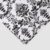 zwart-wit sierdamast patroon tissuepapier (Detail)