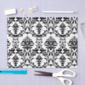 zwart-wit sierdamast patroon tissuepapier (Craft)