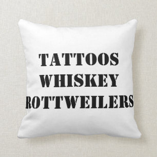 Zwart-wit Sierkussen met rottweiler
