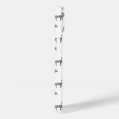 Zwart & Wit Sierlijke Wandelende Moose Silhouet Case-Mate iPhone Case (Achterkant / Rechts)