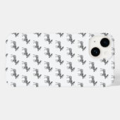 Zwart & Wit Sierlijke Wandelende Moose Silhouet Case-Mate iPhone Case (Achterkant (horizontaal))