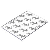 Zwart & Wit Sierlijke Wandelende Moose Silhouet Notitieboek (Linkerzijde)