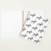 Zwart & Wit Sierlijke Wandelende Moose Silhouet Planner (Display)