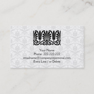 Zwart wit sierscherm Eenvoudig persoonlijk Visitekaartje
