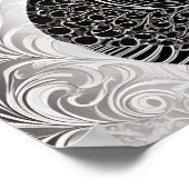 Zwart-wit Silent Vow Silhouette Love Story Poster (Hoek)