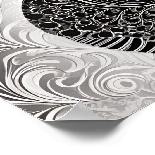 Zwart-wit Silent Vow Silhouette Love Story Poster (Hoek)