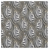 Zwart - Wit Silhouette Zebra repeat Stof (Swatch)