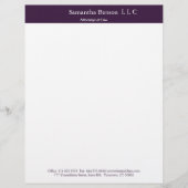 Zwart-wit Simple Professional Briefhoofd (Voorkant)