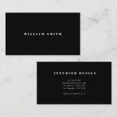 Zwart-wit Simple Professional Visitekaartje (Voorkant / Achterkant)