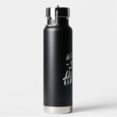 Zwart-wit Simple Quote Typografie Waterfles (Rechts)