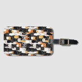 Zwart Wit Sinaasappel Katten Bagagelabel (Voorkant (horizontaal))