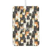 Zwart Wit Sinaasappel Katten Luchtverfrisser (Voorkant)