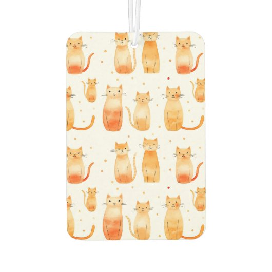 Zwart Wit Sinaasappel Katten Luchtverfrisser (Achterkant)