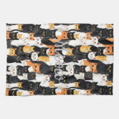 Zwart Wit Sinaasappel Katten Theedoek (Horizontaal)