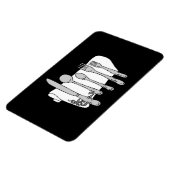 Zwart-wit Siverware Design Magneet (Linkerzijde)