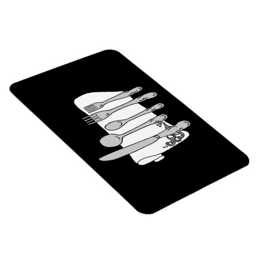 Zwart-wit Siverware Design Magneet (Rechterzijde)