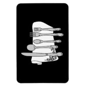 Zwart-wit Siverware Design Magneet (Verticaal)