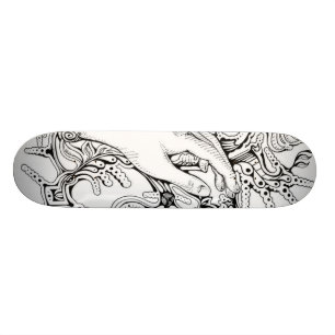 zwart-wit skateboard