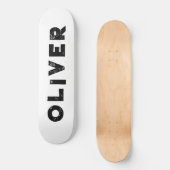 Zwart-wit skateboard effen kleur (Voorkant)