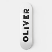 Zwart-wit skateboard effen kleur (Voorkant)