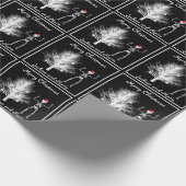 Zwart-wit Skelet en XrayTree Cadeaupapier (Hoek)