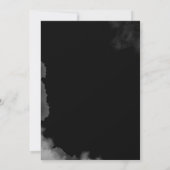 Zwart & Wit Skelet Halloween Feestuitnodiging Kaart (Achterkant)