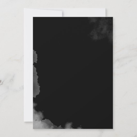 Zwart & Wit Skelet Halloween Feestuitnodiging Kaart (Achterkant)