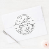 Zwart & Wit Sketch Blueberry Jam label (Envelop)