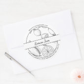 Zwart & Wit Sketch Lemon Jam label (Envelop)