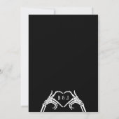 Zwart-wit Skull paar Bruiloft Kaart (Achterkant)