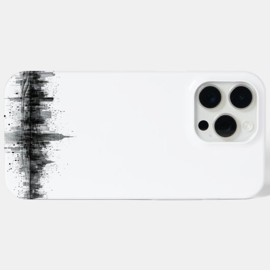 Zwart-wit skyline Case-Mate iPhone case (Achterkant (horizontaal))