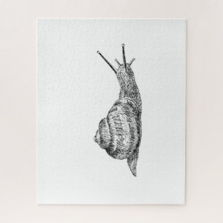 Zwart-wit slak tekening puzzel