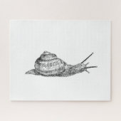 Zwart-wit slak tekening puzzel legpuzzel (Horizontaal)