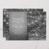 zwart-wit slot en belangrijk elegant huwelijk kaart (Voorkant / Achterkant)