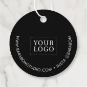 Zwart & Wit Small Business Bedankt Pakket Label (Achterkant)