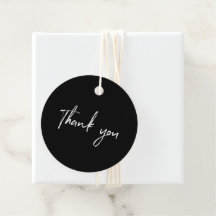 Zwart & Wit Small Business Bedankt Pakket Label