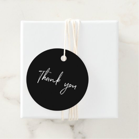 Zwart & Wit Small Business Bedankt Pakket Label (In situ)