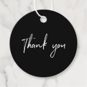 Zwart & Wit Small Business Bedankt Pakket Label (Voorkant)