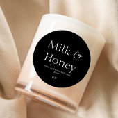 Zwart Wit Small Business Candle Label