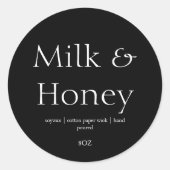 Zwart Wit Small Business Candle Label (Voorkant)