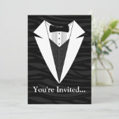 Zwart/wit smoking kaart (Staand voorkant)