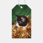 Zwart-wit smoking kat Kerst Cadeaulabel (Achterkant)
