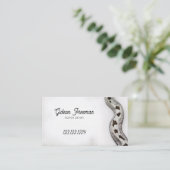  Zwart & Wit Snake Tattoo Artist Visitekaartje (Staand voorkant)