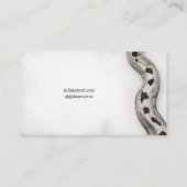  Zwart & Wit Snake Tattoo Artist Visitekaartje (Achterkant)