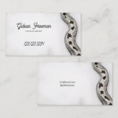  Zwart & Wit Snake Tattoo Artist Visitekaartje (Voorkant / Achterkant)