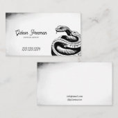  Zwart & Wit Snake Tattoo Shop Visitekaartje (Voorkant / Achterkant)